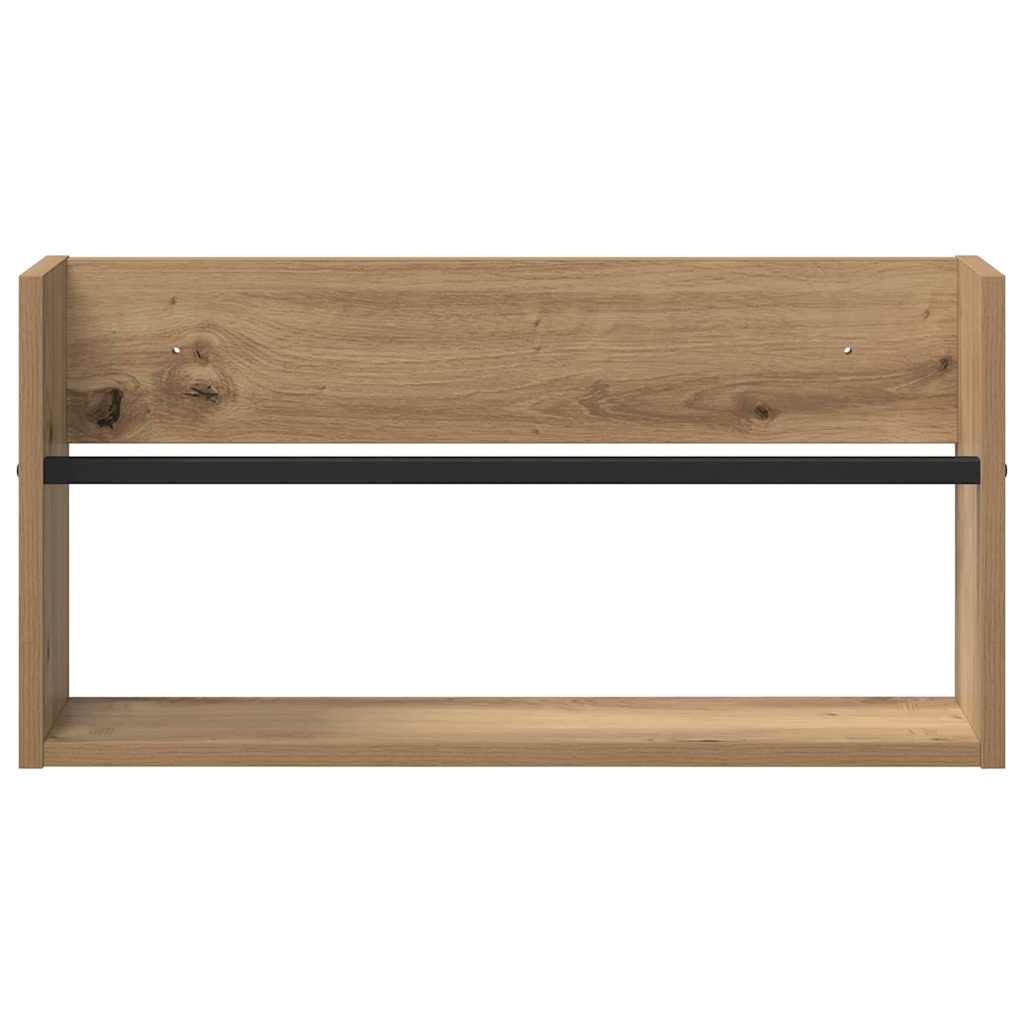 vidaXL Regał na gazety z półką Dąb rzemieślniczy 60 x 12 x 30 cm