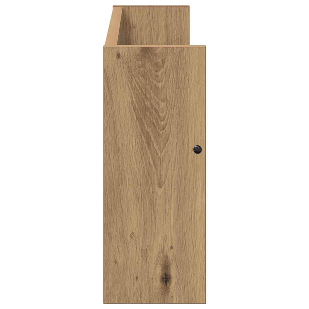 vidaXL Regał na gazety z półką Dąb rzemieślniczy 60 x 12 x 30 cm