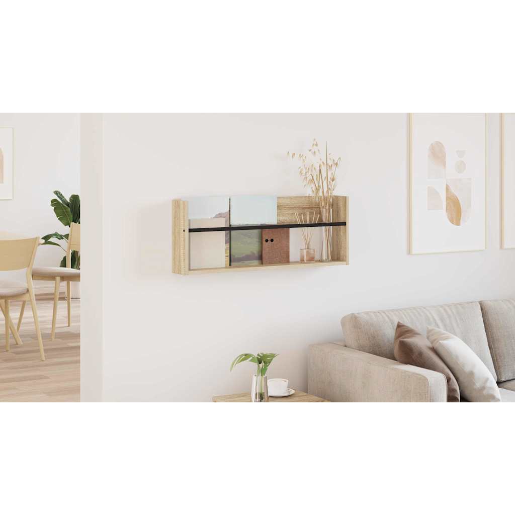 vidaXL Regał na gazety Dąb Sonoma 80 x 12 x 30 cm Drewno inżynieryjne