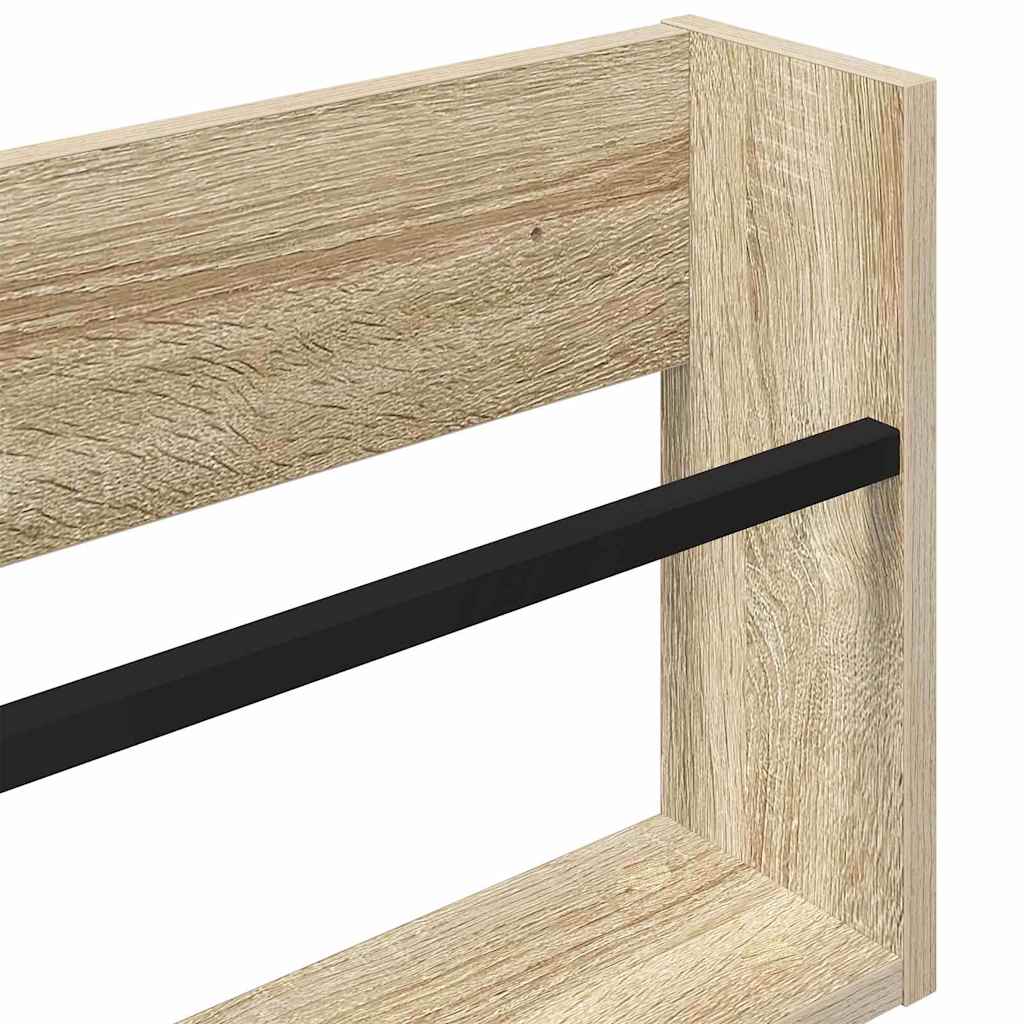 vidaXL Regał na gazety z półką 2 pcs Dąb Sonoma 80 x 12 x 30 cm