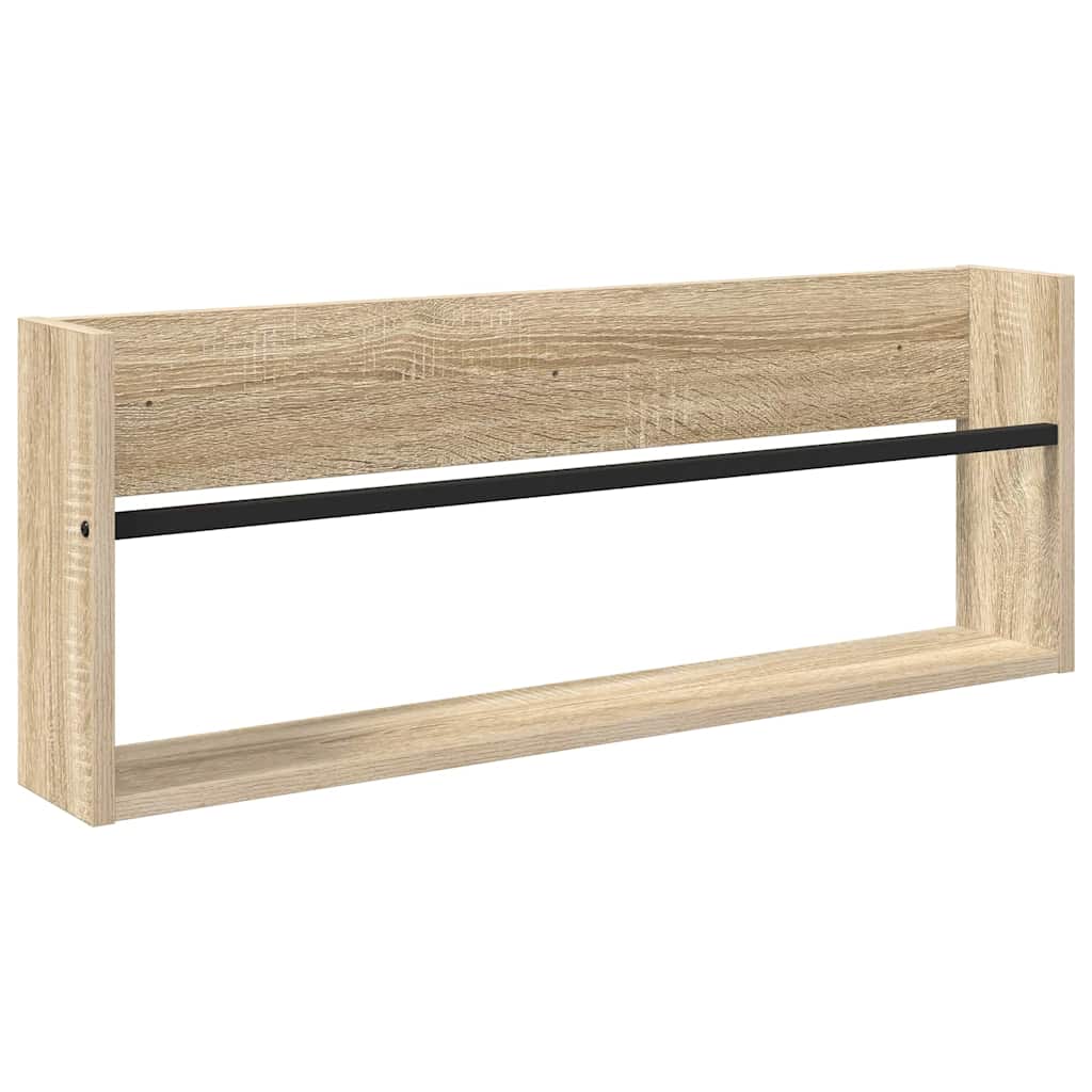 vidaXL Regał na gazety z półką 2 pcs Dąb Sonoma 80 x 12 x 30 cm