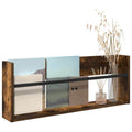 vidaXL Regał na gazety Dąb wędzony 80 x 12 x 30 cm Drewno inżynieryjne