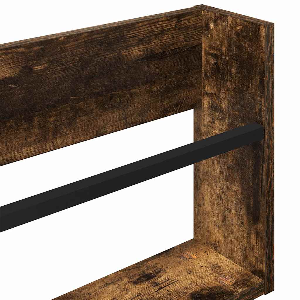 vidaXL Regał na gazety z półką 2 pcs Dąb wędzony 80 x 12 x 30 cm