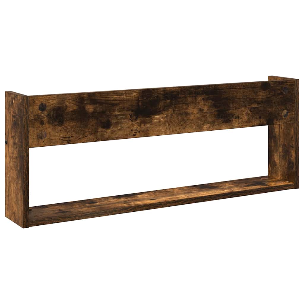 vidaXL Regał na gazety z półką 2 pcs Dąb wędzony 80 x 12 x 30 cm