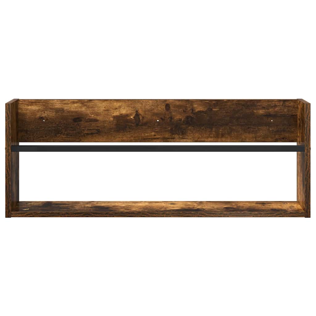 vidaXL Regał na gazety z półką 2 pcs Dąb wędzony 80 x 12 x 30 cm