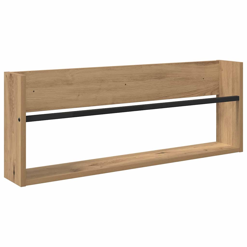vidaXL Regał na gazety z półką 2 pcs Dąb rzemieślniczy 80 x 12 x 30 cm