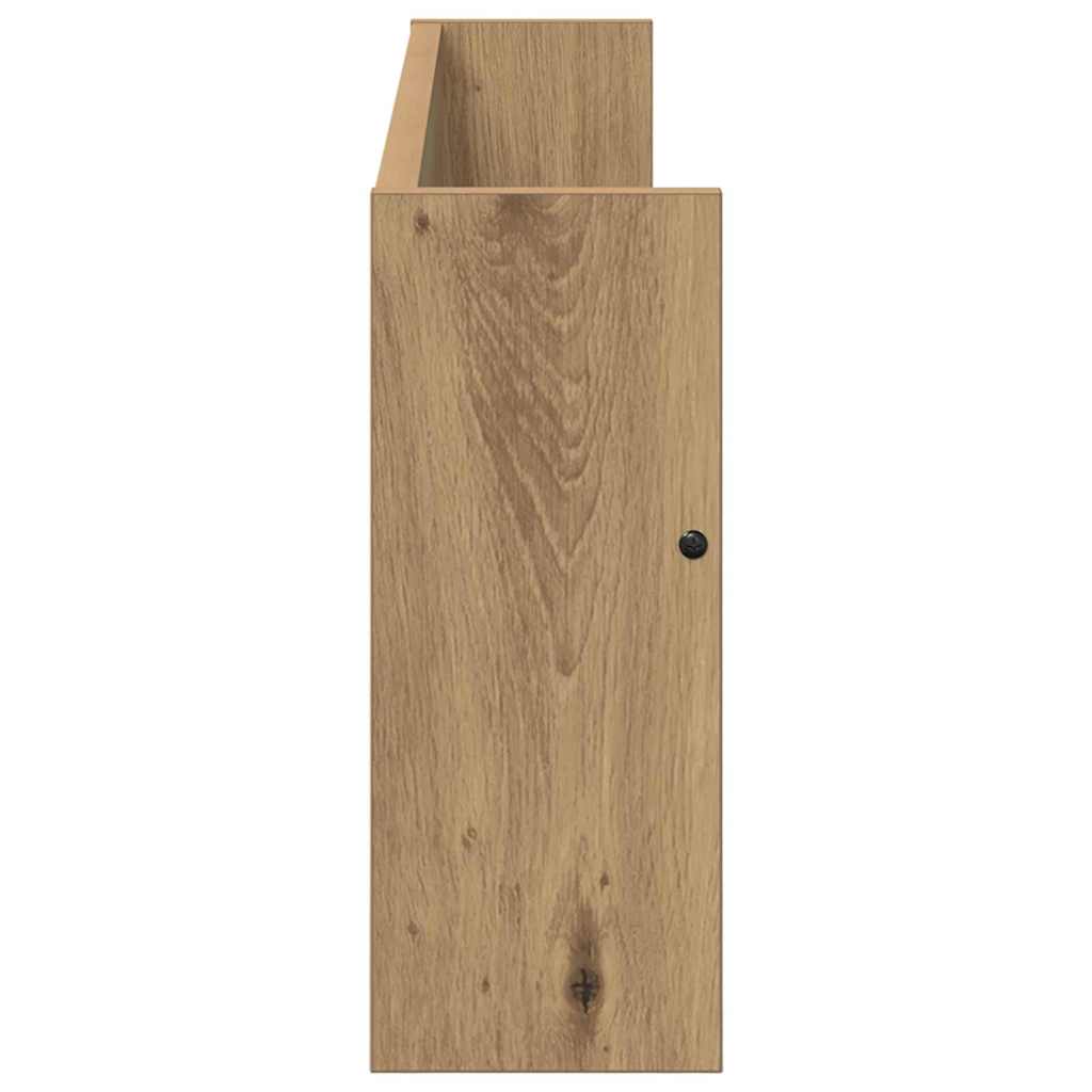 vidaXL Regał na gazety z półką 2 pcs Dąb rzemieślniczy 80 x 12 x 30 cm