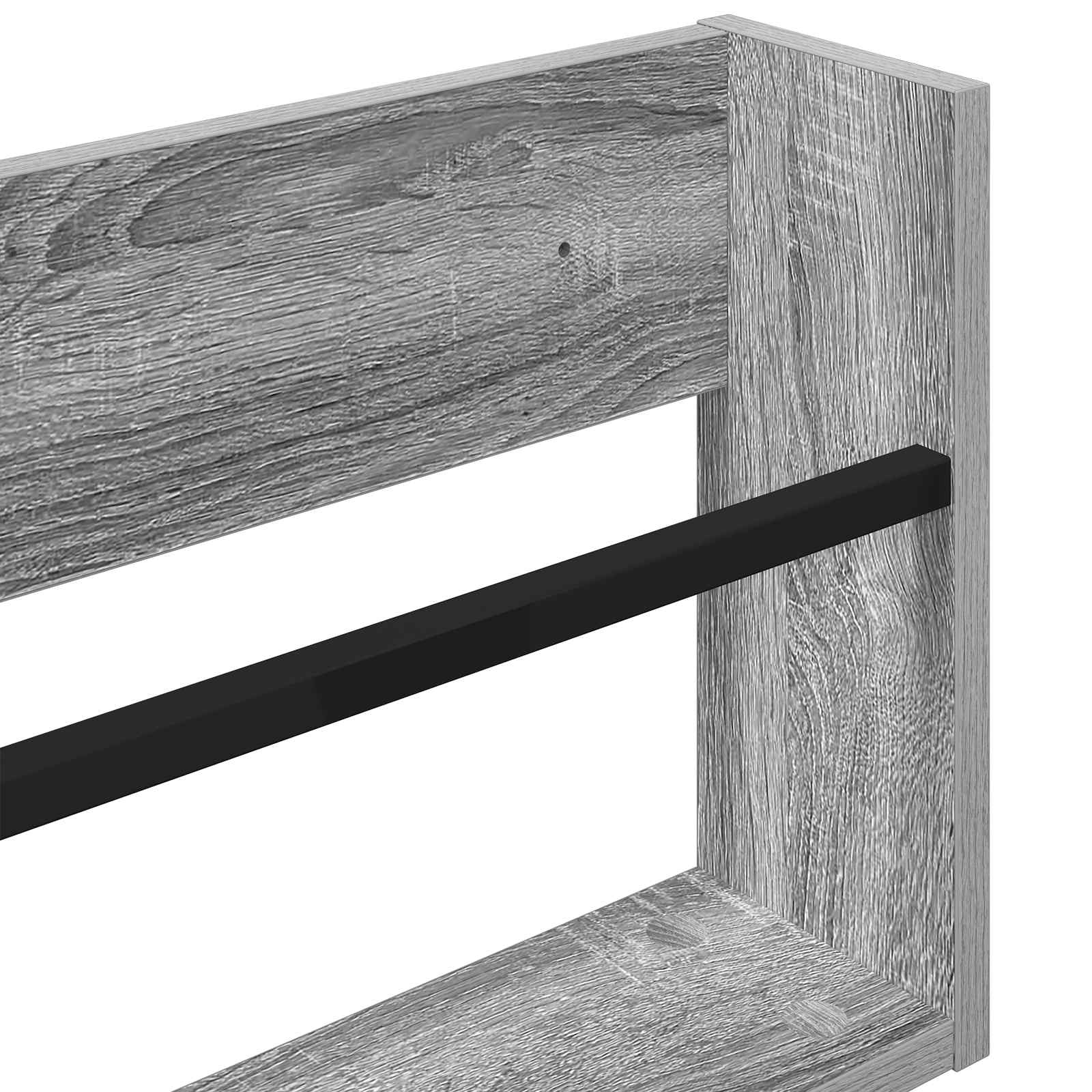 vidaXL Regał na gazety z półką 2 pcs Szary Sonoma 100 x 12 x 30 cm