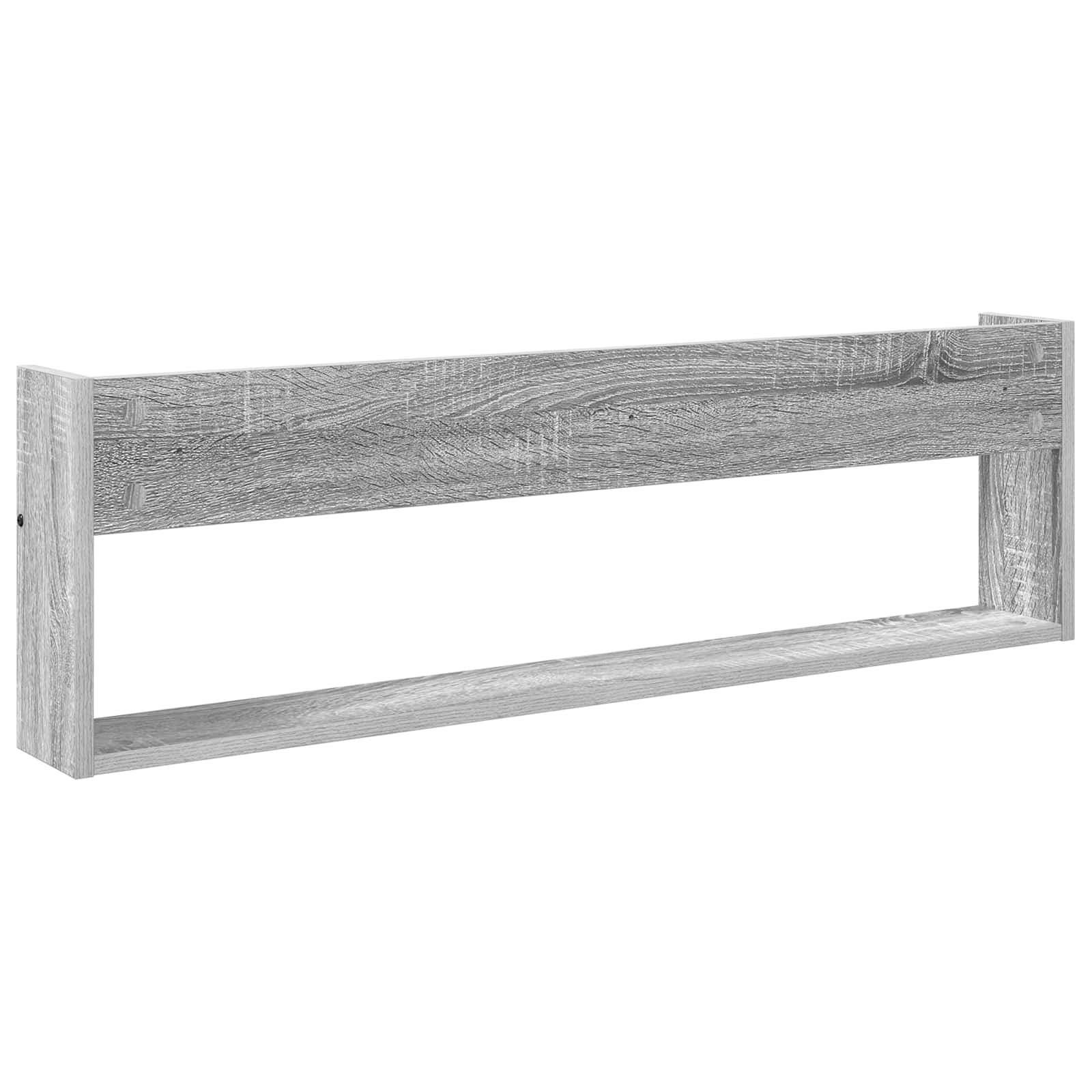 vidaXL Regał na gazety z półką 2 pcs Szary Sonoma 100 x 12 x 30 cm