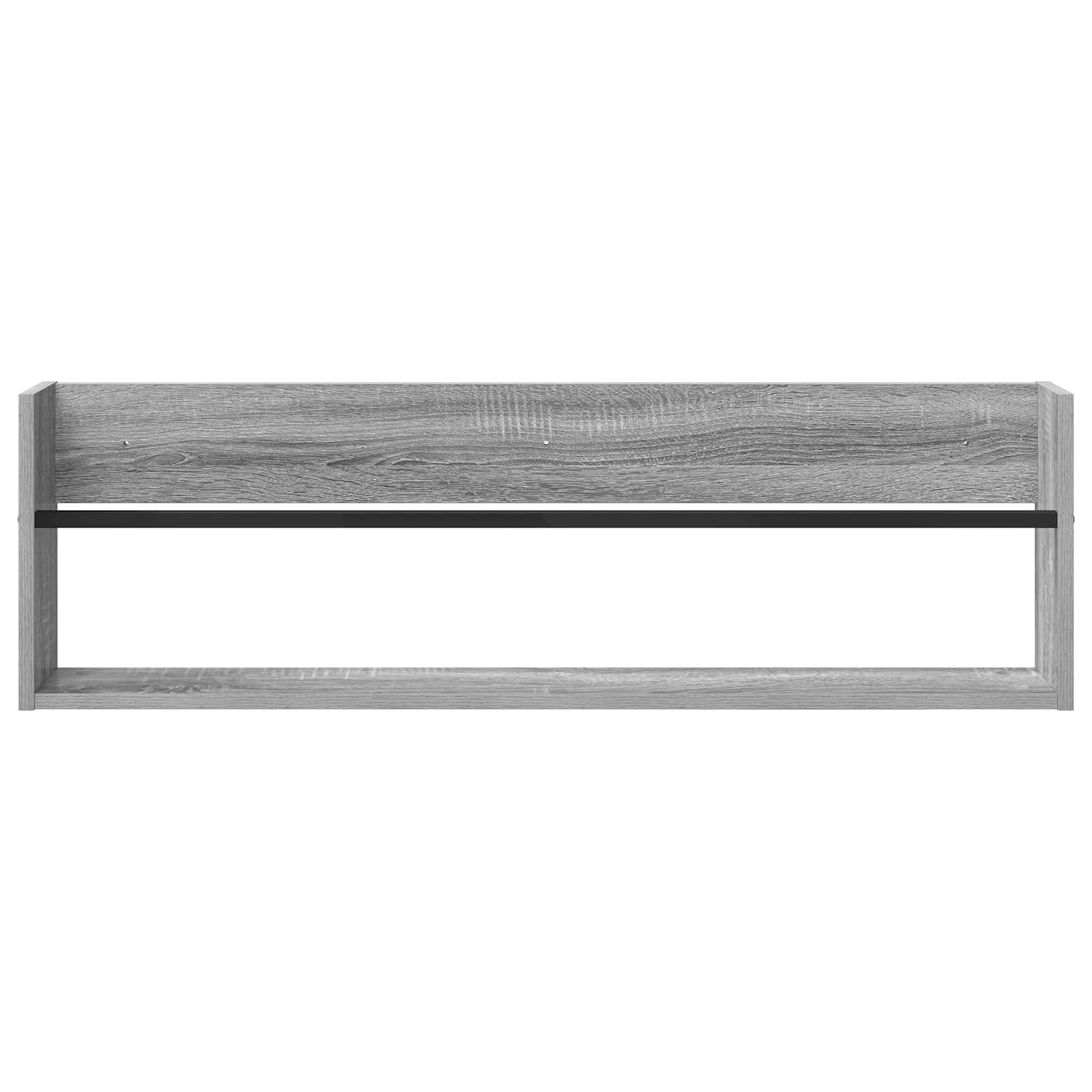 vidaXL Regał na gazety z półką 2 pcs Szary Sonoma 100 x 12 x 30 cm