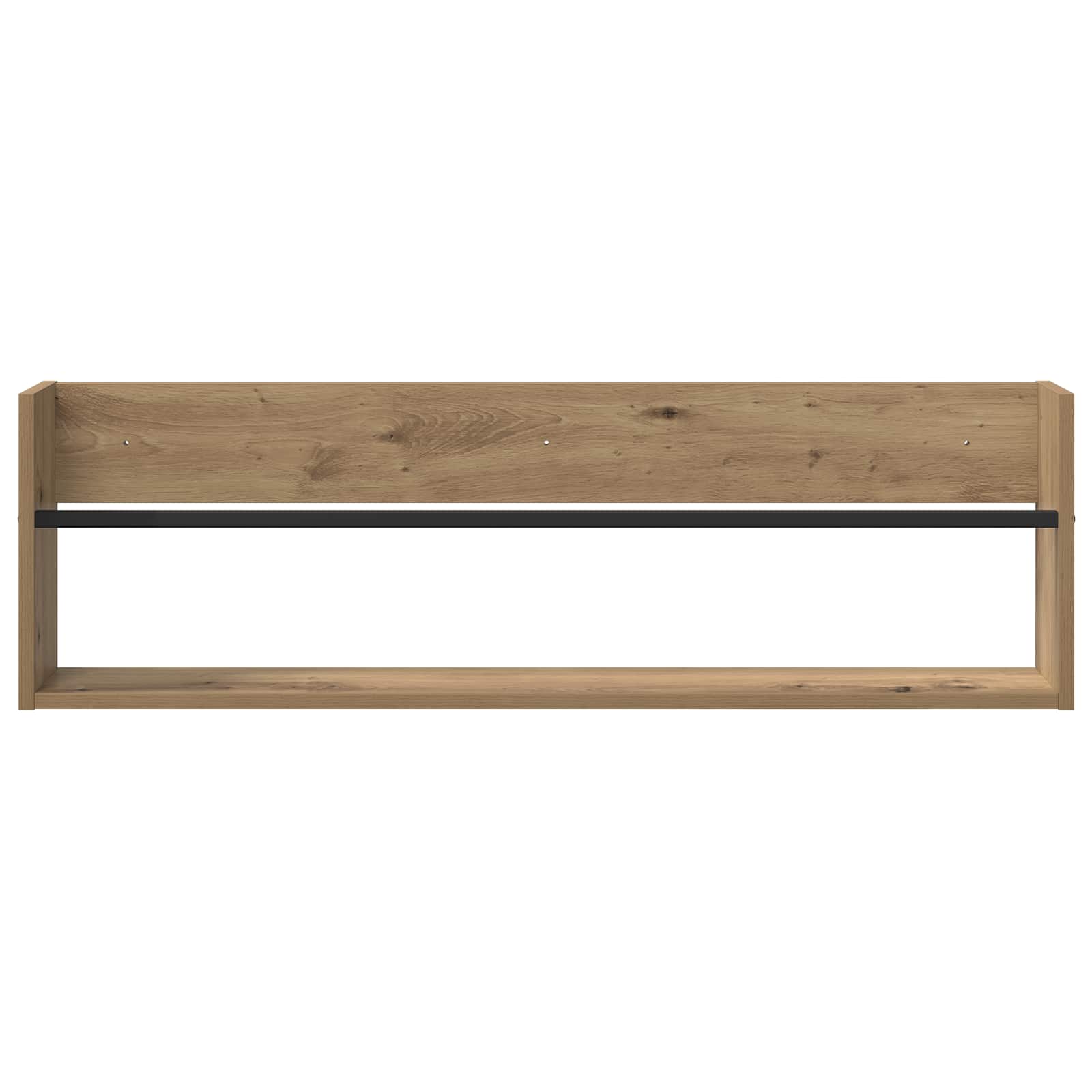vidaXL Regał na gazety z półką Dąb rzemieślniczy 100 x 12 x 30 cm