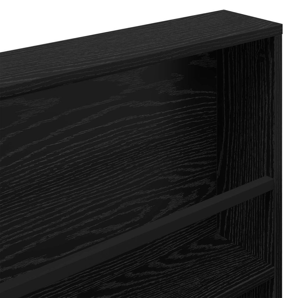 vidaXL Regał na gazety z półką 2 pcs Czarny Dąb 60 x 12 x 70 cm
