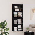 vidaXL Regał na gazety z półką 2 pcs Czarny Dąb 60 x 12 x 70 cm