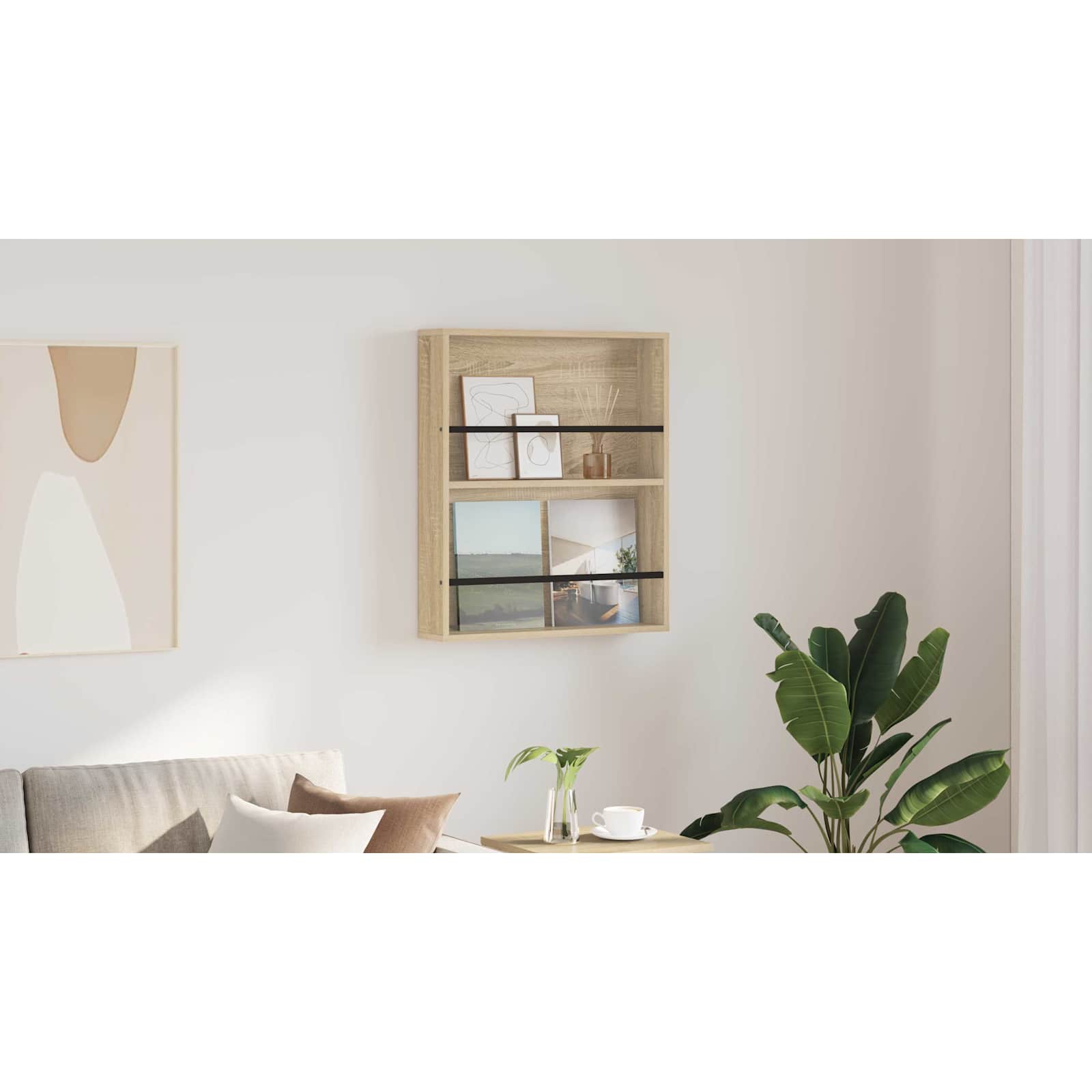 vidaXL Regał na gazety Dąb Sonoma 60 x 12 x 70 cm Drewno inżynieryjne