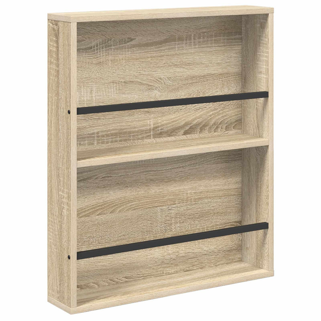 vidaXL Regał na gazety z półką 2 pcs Dąb Sonoma 60 x 12 x 70 cm