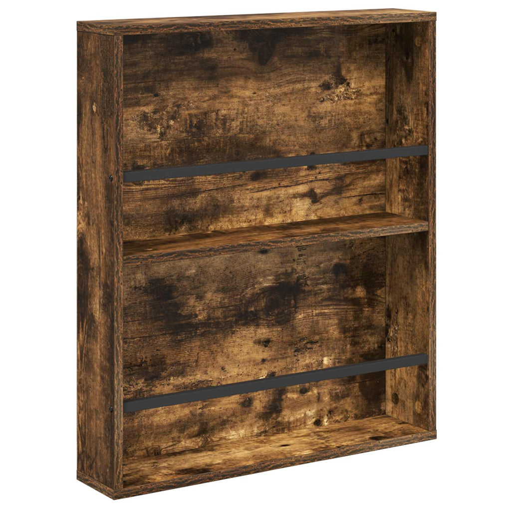 vidaXL Regał na gazety z półką 2 pcs Dąb wędzony 60 x 12 x 70 cm