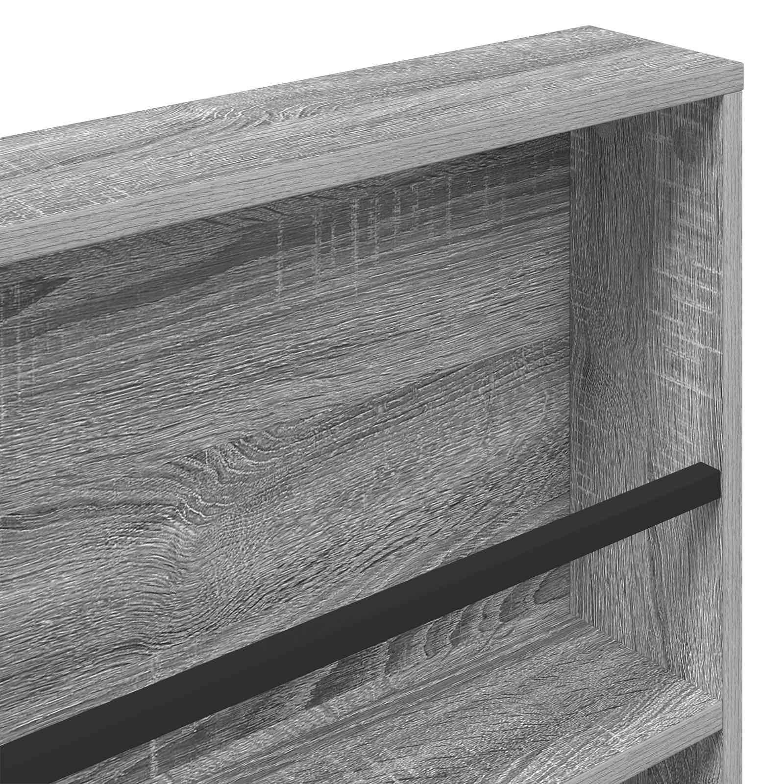 vidaXL Regał na gazety z półką 2 pcs Szary Sonoma 60 x 12 x 70 cm