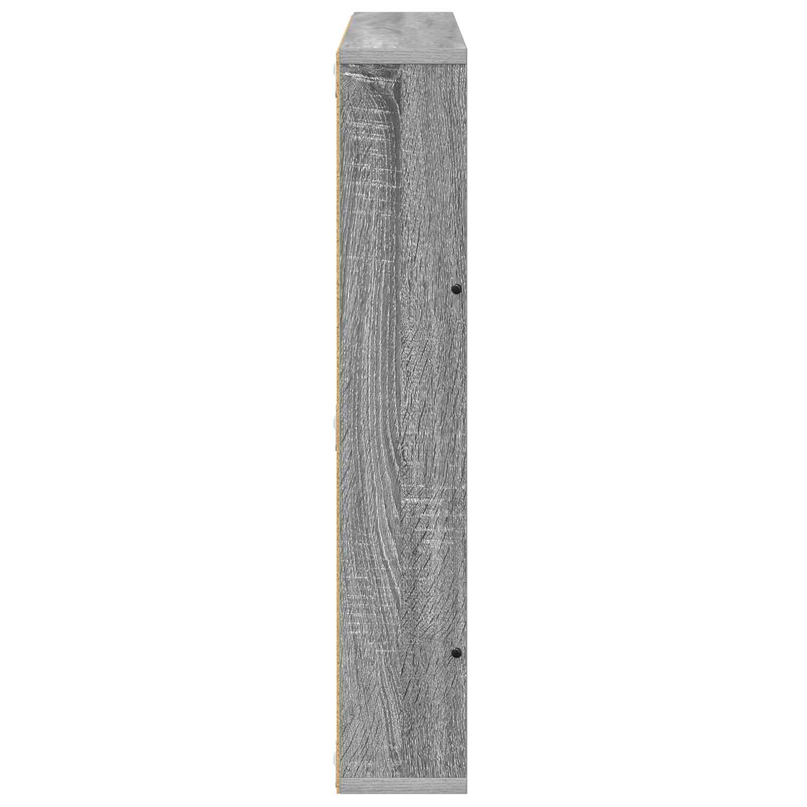 vidaXL Regał na gazety z półką 2 pcs Szary Sonoma 60 x 12 x 70 cm
