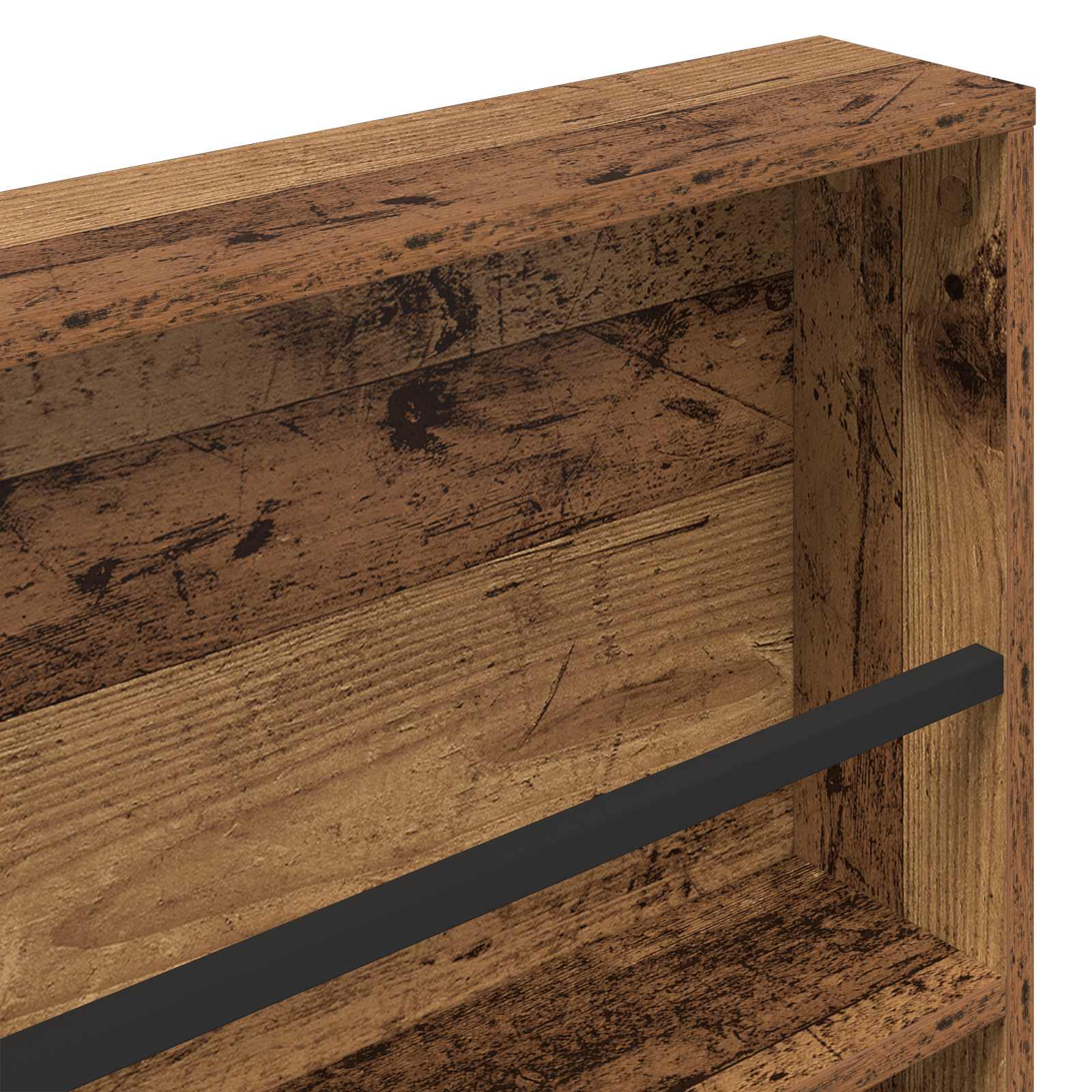vidaXL Regał na gazety z półką 2 pcs Stare drewno 60 x 12 x 70 cm
