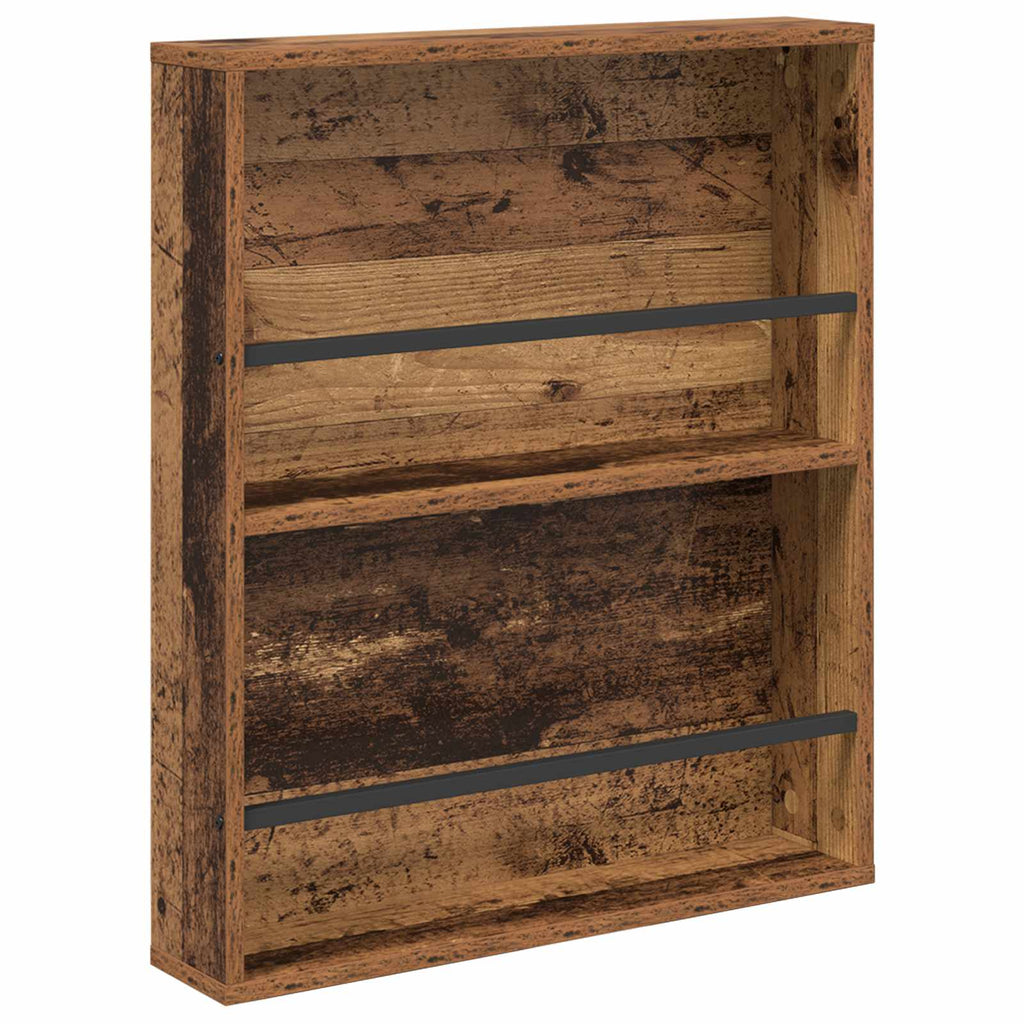vidaXL Regał na gazety z półką 2 pcs Stare drewno 60 x 12 x 70 cm