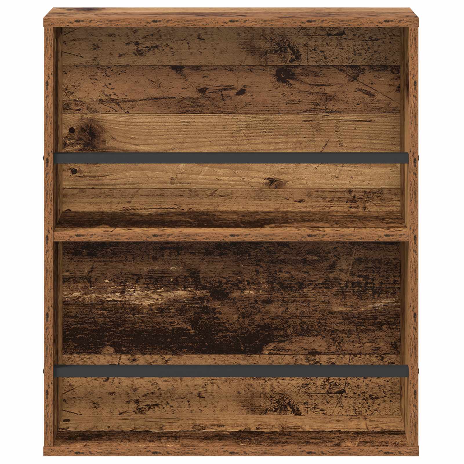 vidaXL Regał na gazety z półką 2 pcs Stare drewno 60 x 12 x 70 cm