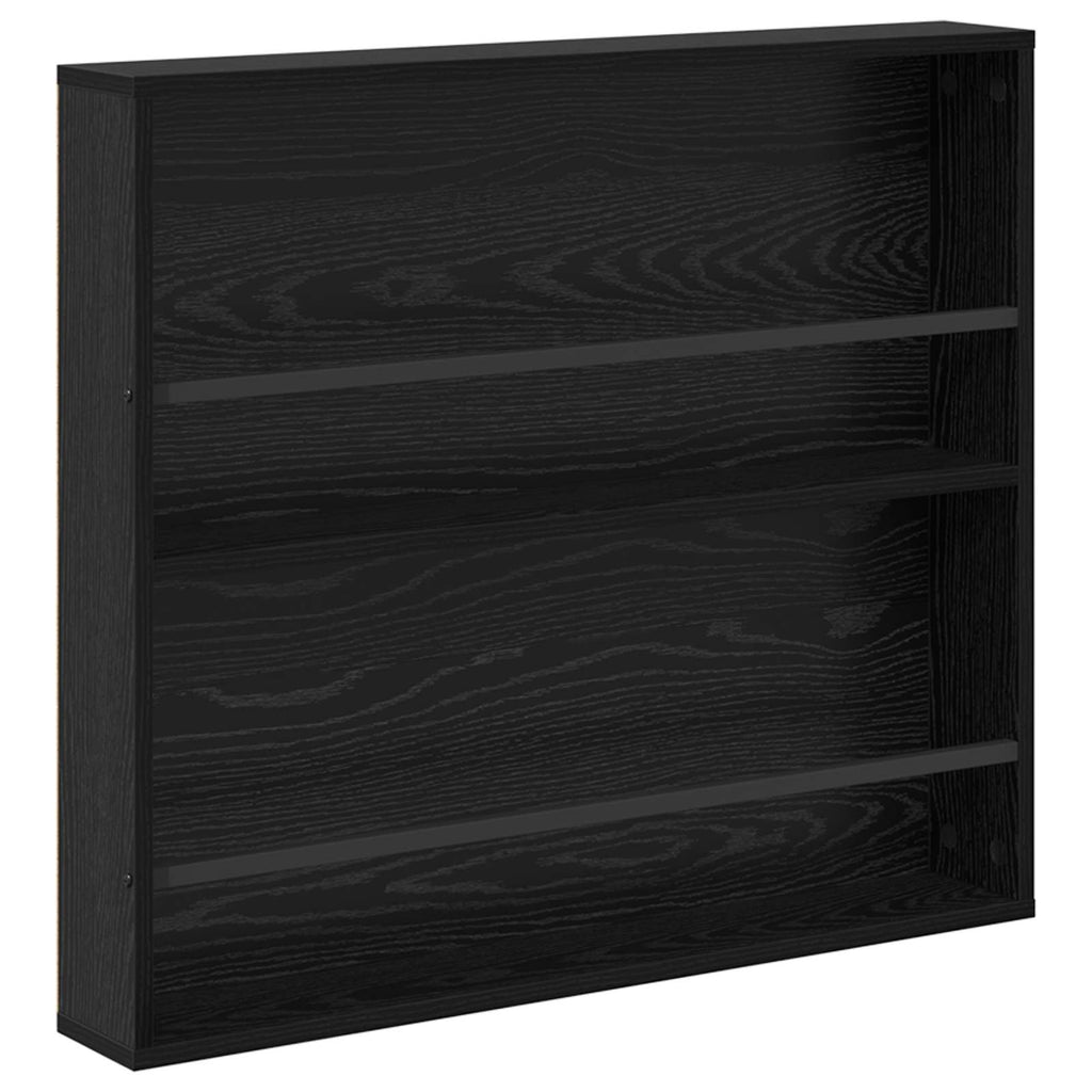 vidaXL Regał na gazety z półką 2 pcs Czarny Dąb 80 x 12 x 70 cm