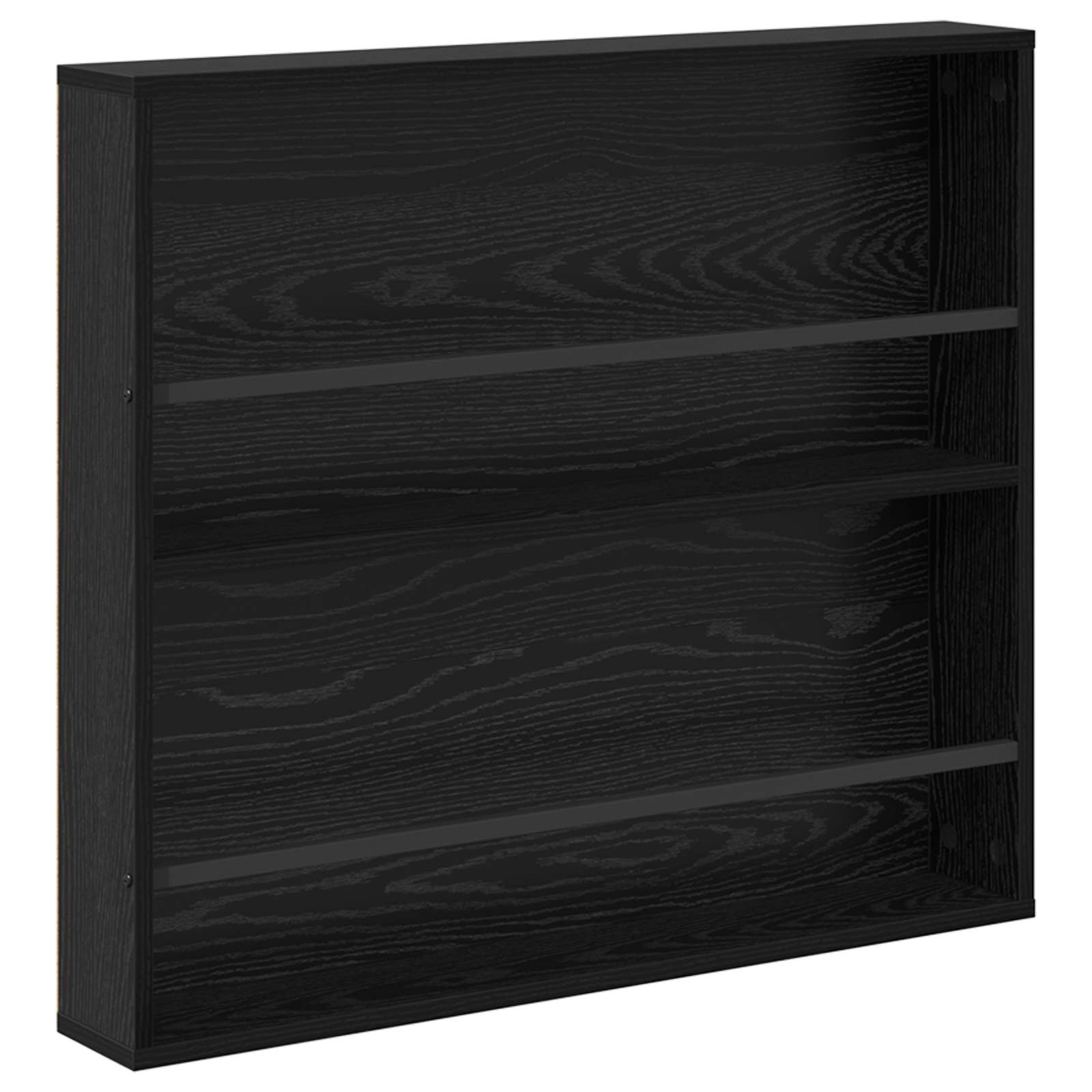 vidaXL Regał na gazety z półką 2 pcs Czarny Dąb 80 x 12 x 70 cm