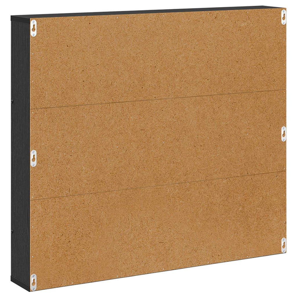 vidaXL Regał na gazety z półką 2 pcs Czarny Dąb 80 x 12 x 70 cm