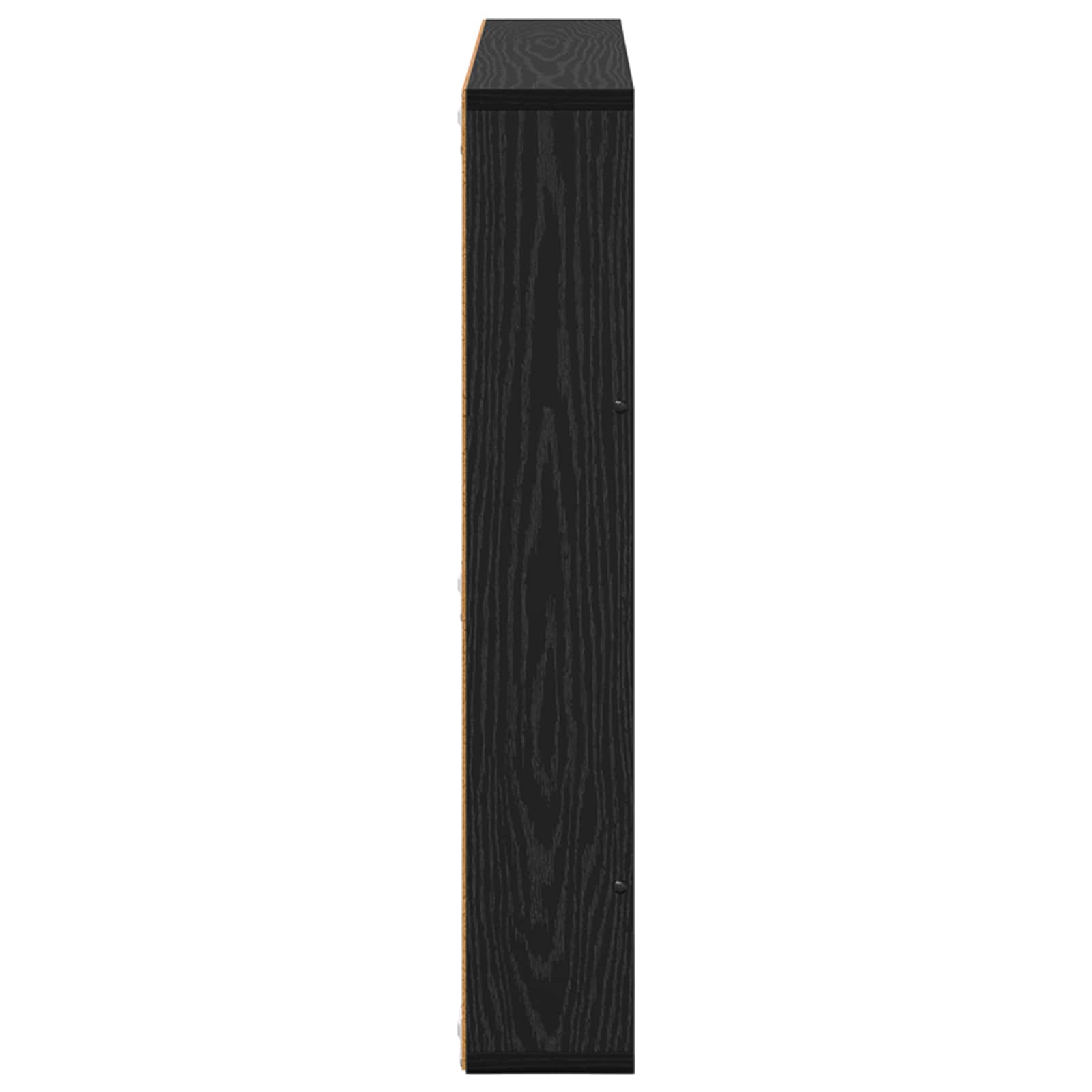 vidaXL Regał na gazety z półką 2 pcs Czarny Dąb 80 x 12 x 70 cm