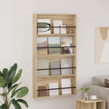 vidaXL Regał na gazety z półką 2 pcs Dąb Sonoma 80 x 12 x 70 cm