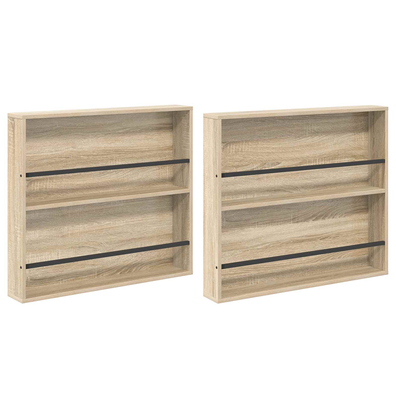 vidaXL Regał na gazety z półką 2 pcs Dąb Sonoma 80 x 12 x 70 cm