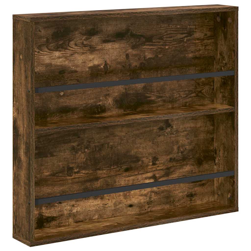 vidaXL Regał na gazety z półką 2 pcs Dąb wędzony 80 x 12 x 70 cm
