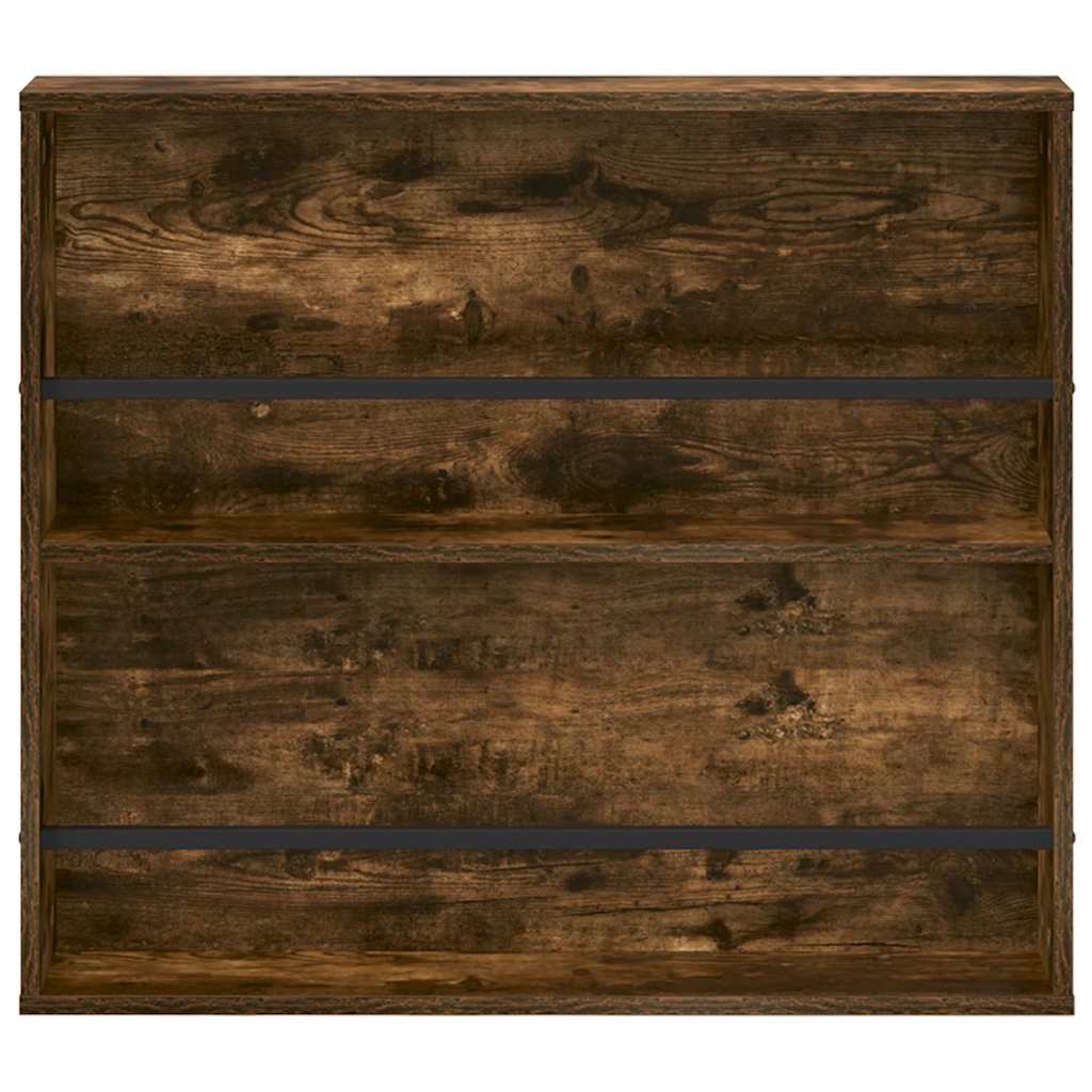 vidaXL Regał na gazety z półką 2 pcs Dąb wędzony 80 x 12 x 70 cm