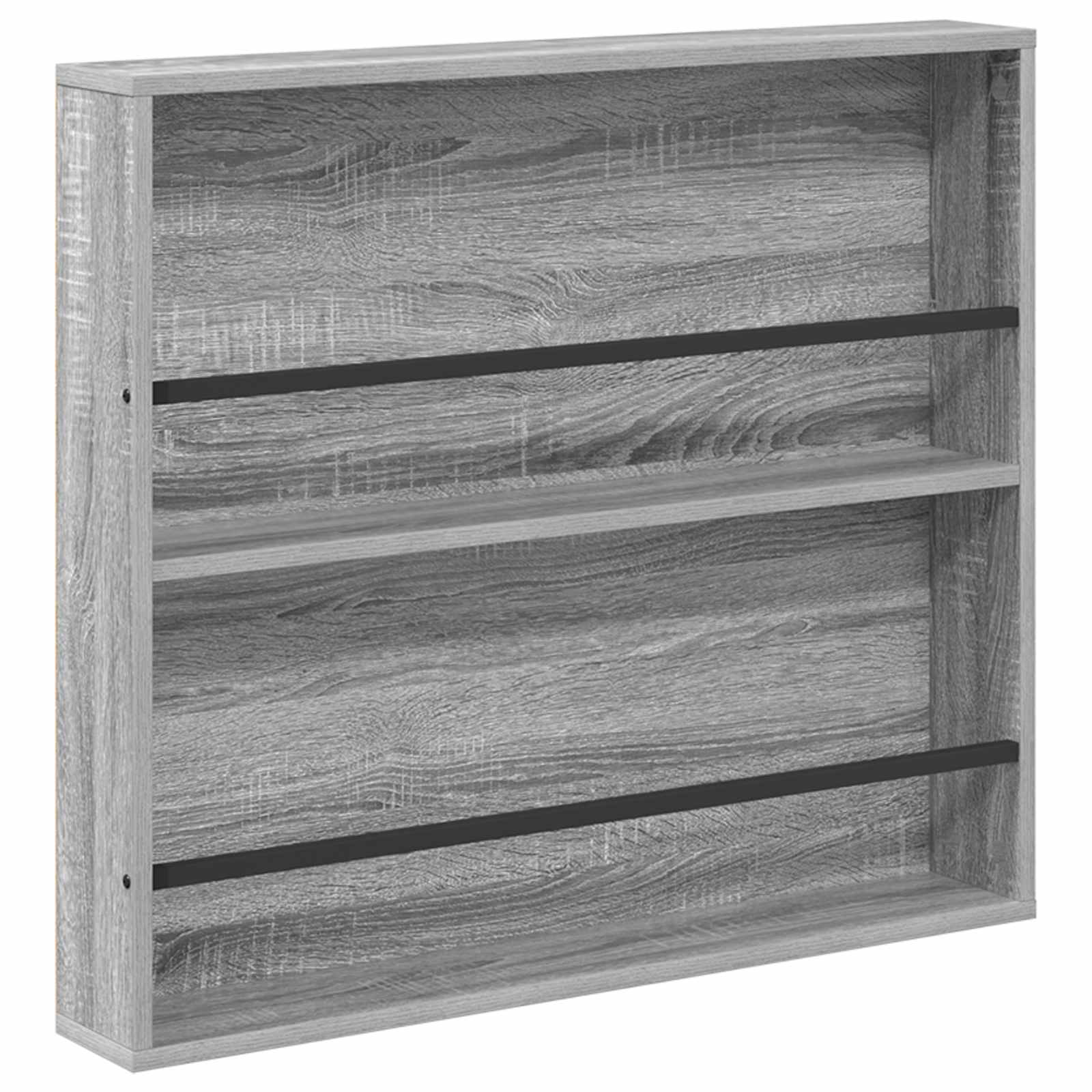 vidaXL Regał na gazety z półką 2 pcs Szary Sonoma 80 x 12 x 70 cm