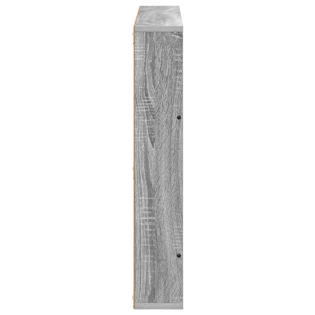 vidaXL Regał na gazety z półką 2 pcs Szary Sonoma 80 x 12 x 70 cm