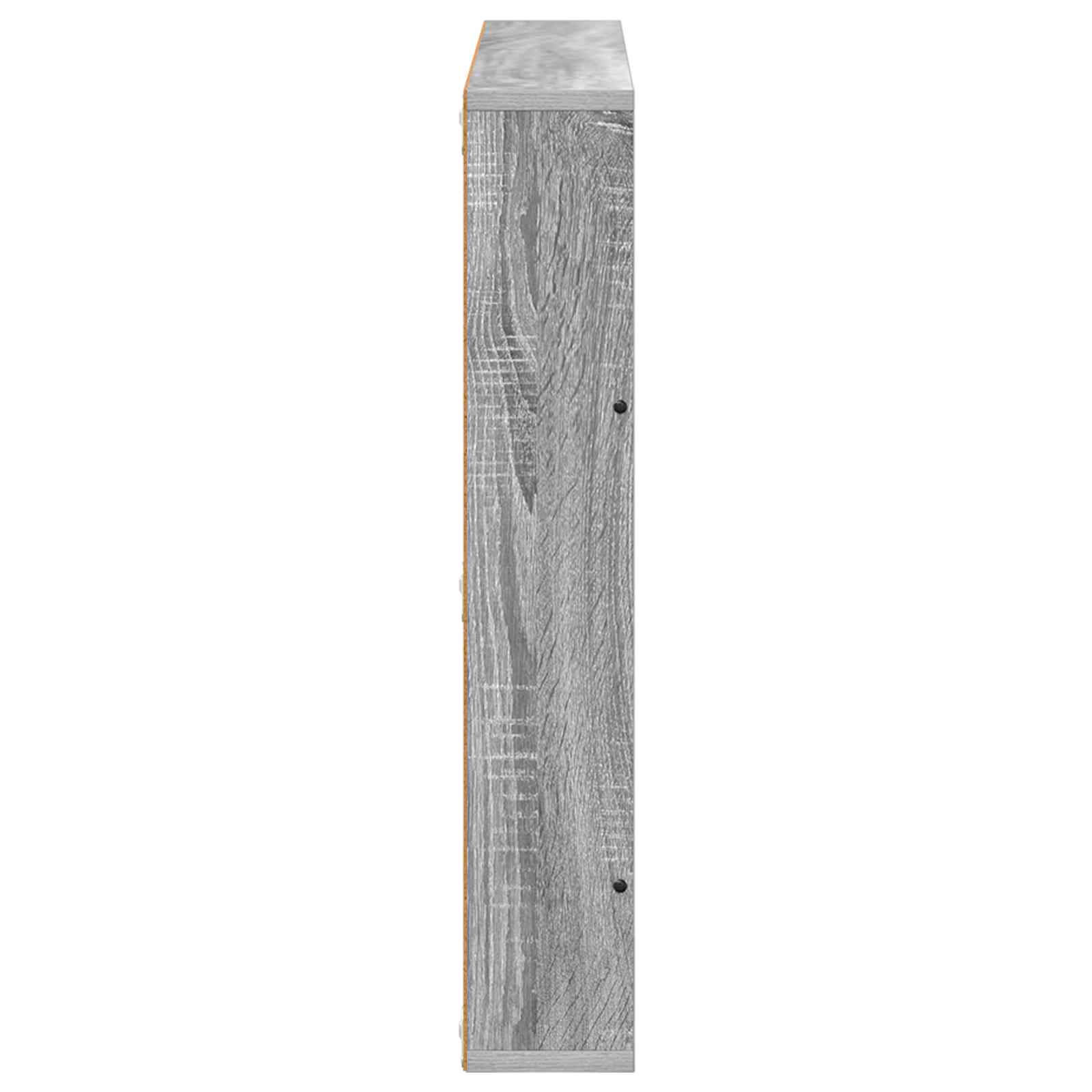 vidaXL Regał na gazety z półką 2 pcs Szary Sonoma 80 x 12 x 70 cm