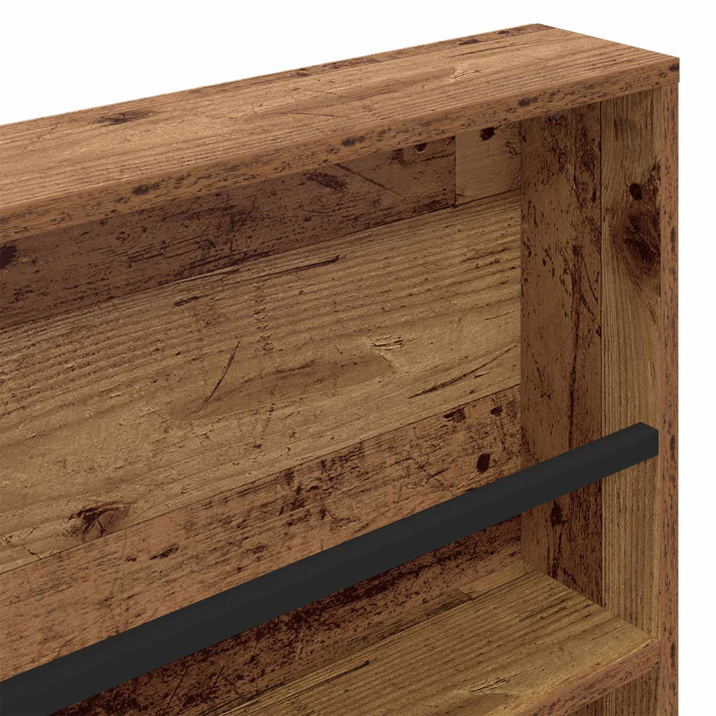 vidaXL Regał na gazety z półką 2 pcs Stare drewno 80 x 12 x 70 cm