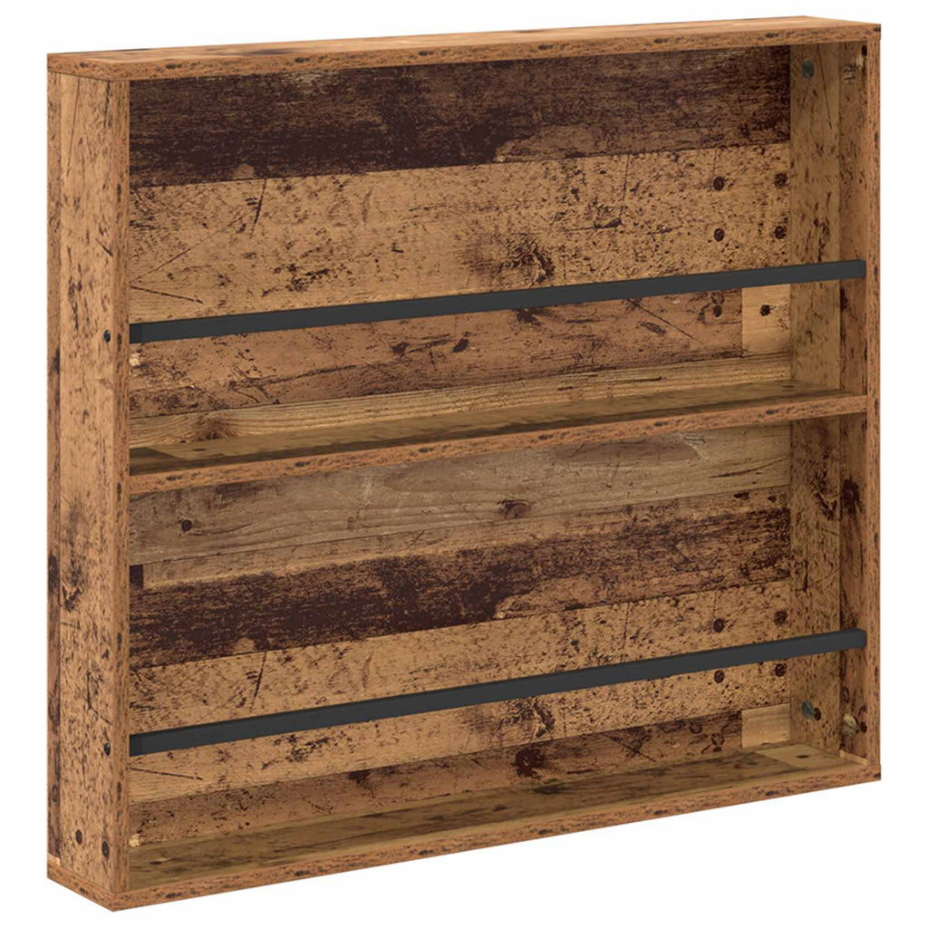 vidaXL Regał na gazety z półką 2 pcs Stare drewno 80 x 12 x 70 cm