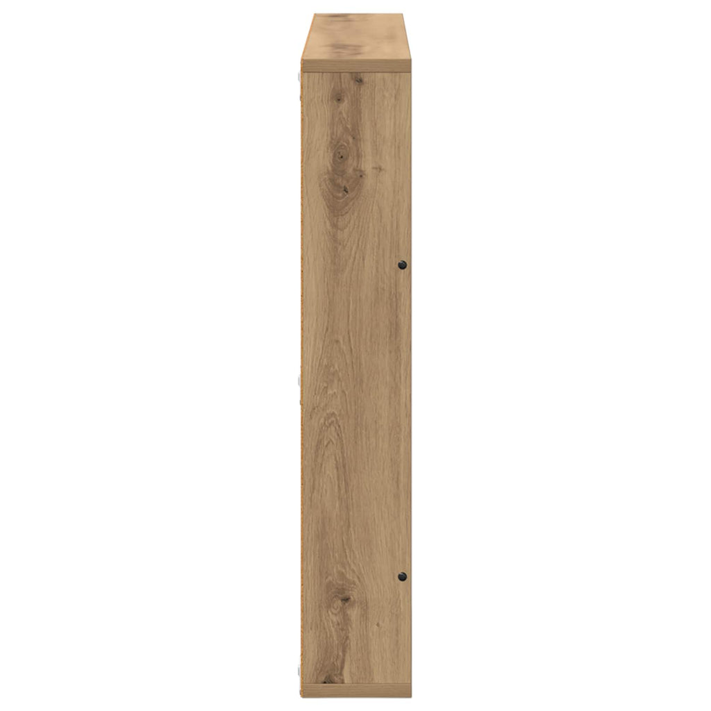 vidaXL Regał na gazety z półką 2 pcs Dąb rzemieślniczy 80 x 12 x 70 cm