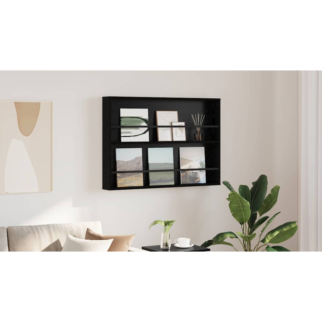vidaXL Regał na gazety Czarny Dąb 100 x 12 x 70 cm Drewno inżynieryjne