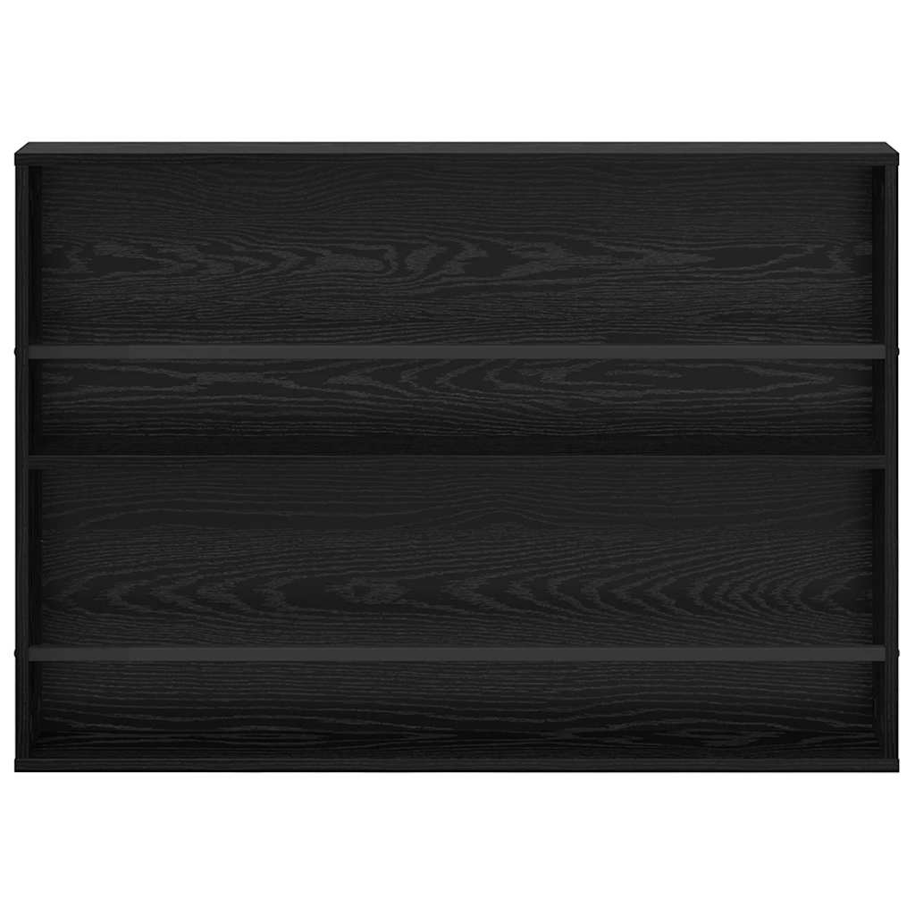 vidaXL Regał na gazety z półką 2 pcs Czarny Dąb 100 x 12 x 70 cm