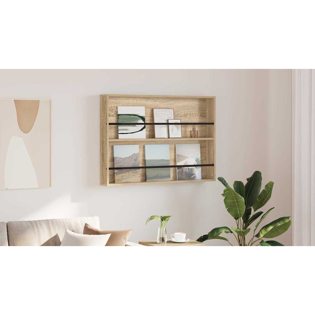 vidaXL Regał na gazety Dąb Sonoma 100 x 12 x 70 cm Drewno inżynieryjne