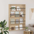 vidaXL Regał na gazety z półką 2 pcs Dąb Sonoma 100 x 12 x 70 cm