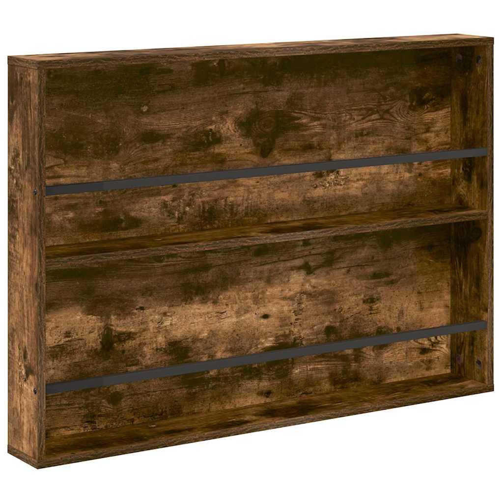 vidaXL Regał na gazety z półką 2 pcs Dąb wędzony 100 x 12 x 70 cm