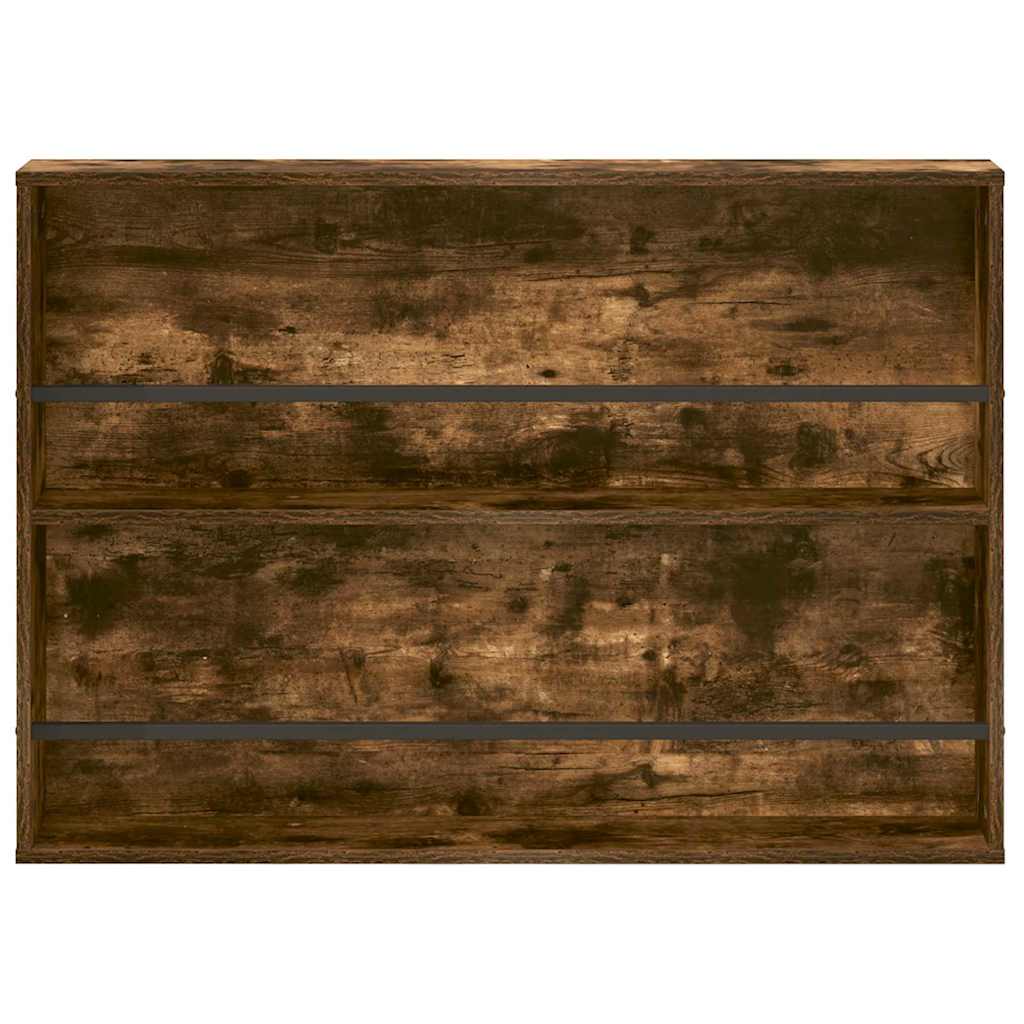 vidaXL Regał na gazety z półką 2 pcs Dąb wędzony 100 x 12 x 70 cm