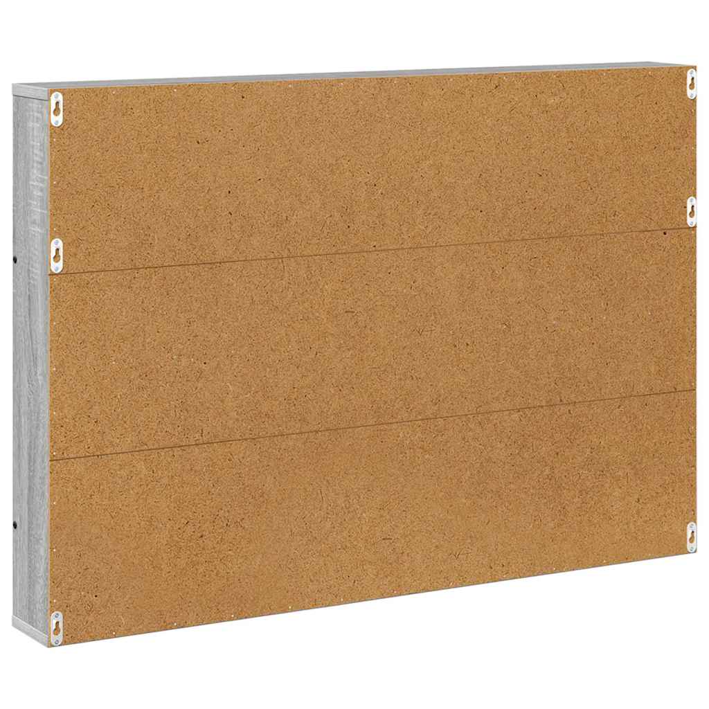 vidaXL Regał na gazety z półką 2 pcs Szary Sonoma 100 x 12 x 70 cm