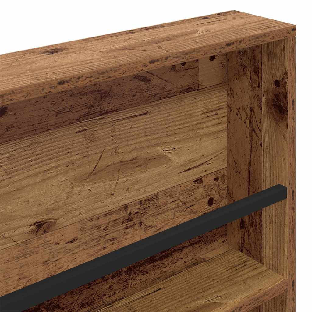 vidaXL Regał na gazety z półką 2 pcs Stare drewno 100 x 12 x 70 cm