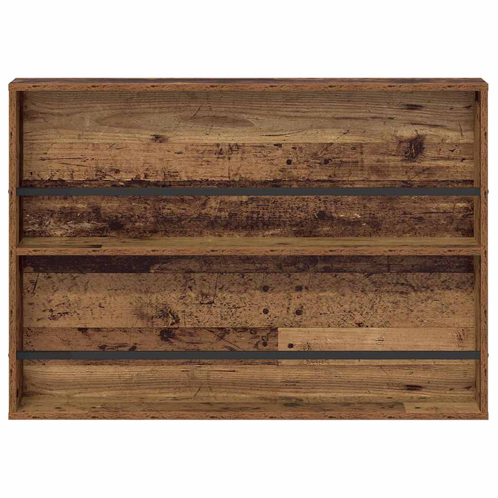 vidaXL Regał na gazety z półką 2 pcs Stare drewno 100 x 12 x 70 cm