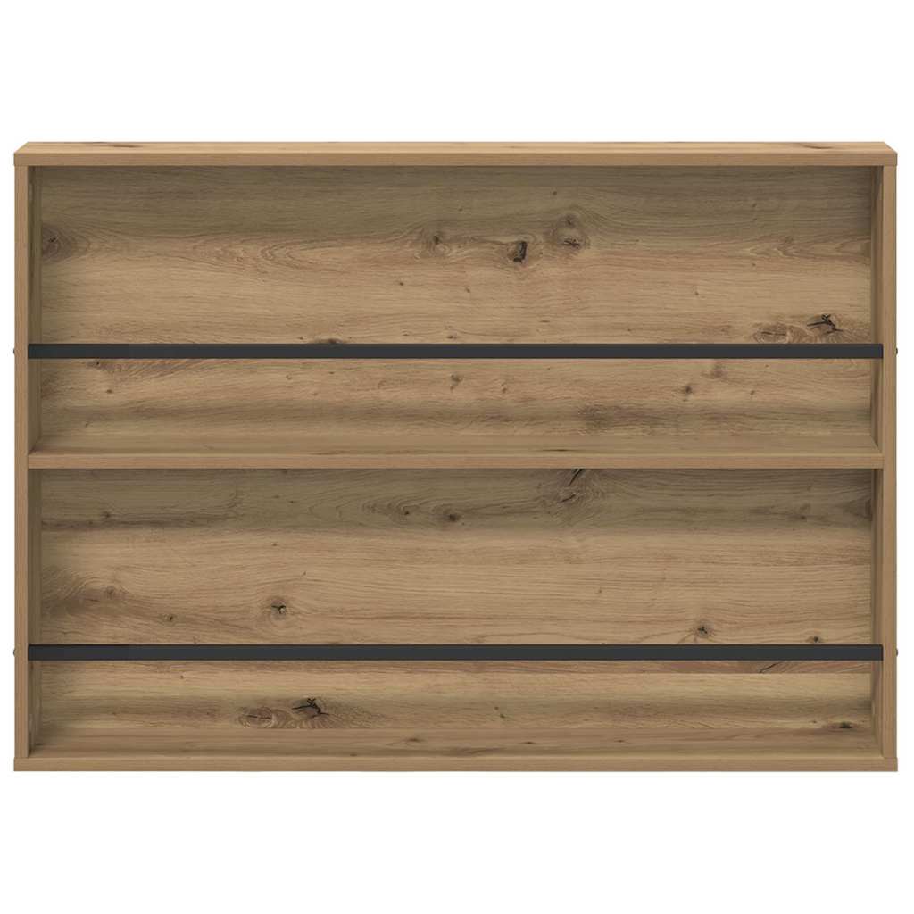 vidaXL Regał na gazety z półką Dąb rzemieślniczy 100 x 12 x 70 cm