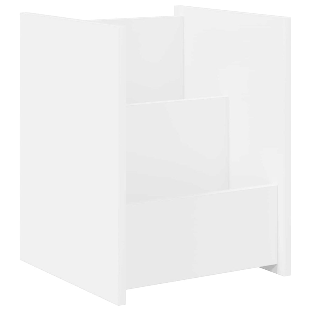 vidaXL Regał na gazety Biały 35 x 35 x 45 cm Materiał drewnopochodny